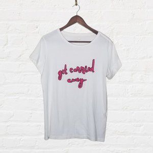 Kate Spade White "Get Carried Away" T Shirt Size S